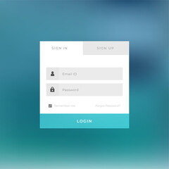 website user login page template