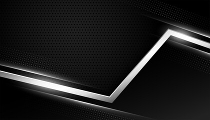 black background with silver geometric lines
