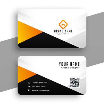 modern orange business card design template