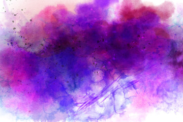 Watercolor background with colored spots