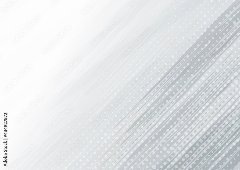 Poster template abstract white and gray diagonal speed lines pattern on white background with space for tex