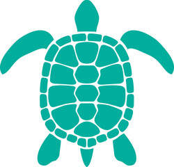 turtle vector icon illustration in color