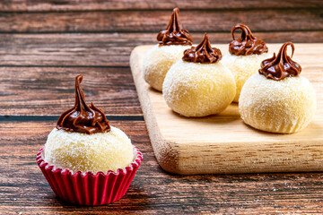 Brigadeiro. Traditional Brazilian chocolate candy