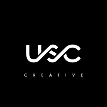 USC Letter Initial Logo Design Template Vector Illustration