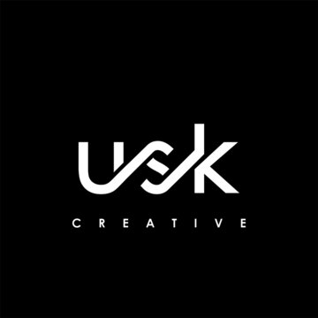 USK Letter Initial Logo Design Template Vector Illustration