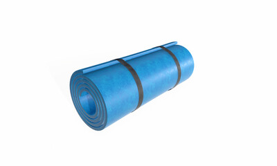 Yoga Mat Isolated. 3D rendering