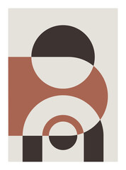 Trendy contemporary abstract creative geometric minimalist artistic composition. Minimal creative style. Vintage vector design for wall decoration, decor, print, cover, poster, card, wallpaper
