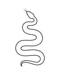 Snake outline. Isolated snake on white background