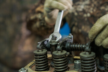 wrench and bolt (tracktor engine)