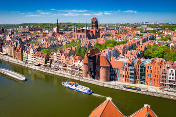 Beautiful architecture of the old town in Gdansk at summer. Poland © Patryk Kosmider