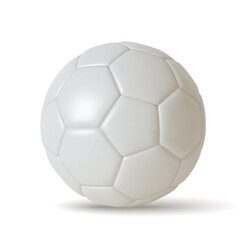 Fototapeta premium Soccer ball 3D realistic isolated on white background. vector illustration.
