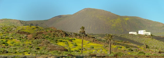 Aluminium Prints Canary Islands Landscape on canary island of Lanzarote, Spain