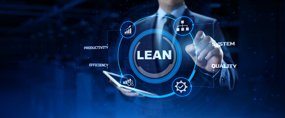 Lean manufacturing DMAIC Six sigma technology concept