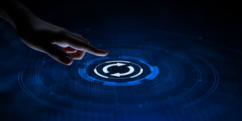 Update system software new version upgrade download. Hand pressing button on screen