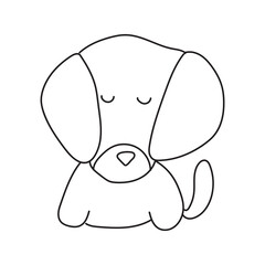 hand drawn doodle animal cute funny pet animal line drawing