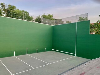 tennis court and net