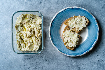 Homemade Artichoke Paste or Pate with Crouton Bread. Ready to Serve.