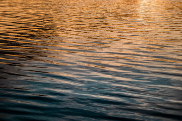 Water reflection golden hour light