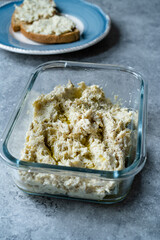 Homemade Artichoke Paste or Pate with Crouton Bread. Ready to Serve.