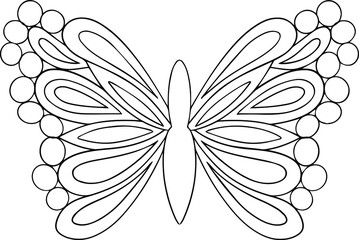 Fototapeta premium Vector illustration, hand-drawn butterflies. Abstract mystical sign.Sky patterns in the style of old engravings. Vector set of sacred geometric and natural symbols on a black background. Abstract coll