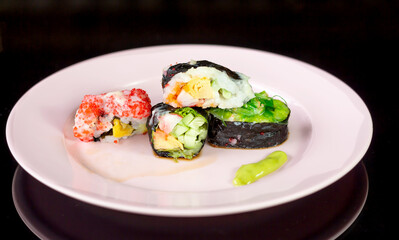 sushi on a plate