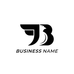 logo creative letter B and bird