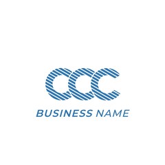 logo design creative triple letter C