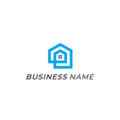 Fototapeta premium design logo creative home and letter P