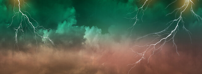 Lightning, thunder cloud dark cloudy sky