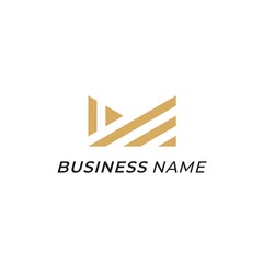 vector logo design letter M