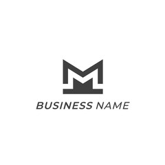 logo vector negative space letter M