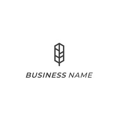 Fototapeta premium logo design vector creative feather