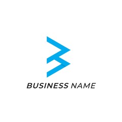 logo vector arrow letter B