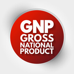 GNP - Gross National Product acronym, business concept background