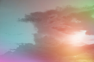 Obraz na płótnie Canvas Pink sky background with clouds