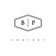 initial BP logo design vector