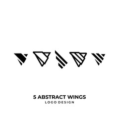 Bold, strong logo about wings and triangles.
EPS10, Vector.