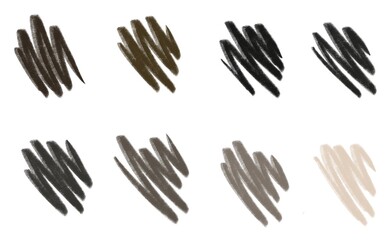 Felt-tip pen strokes in brown colours illustration 