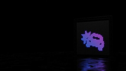 3d rendering of light shaped as symbol of car crash on black background