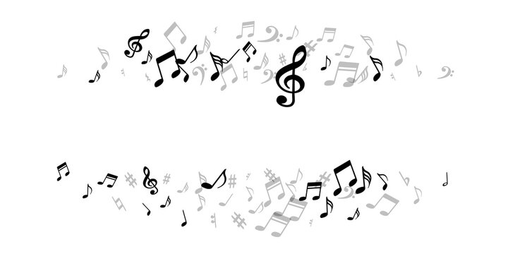 Music notes flying image design. Melody notation
