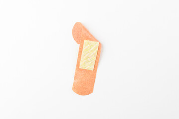 Band aid on white background