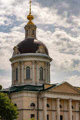 Fototapeta na wymiar Dome and Tower of Corrugihail Archangel in Kolomna