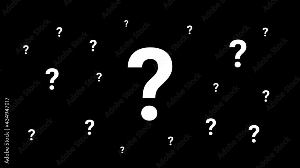 Poster question marks pop up - alpha channel transparent png video. overlay on your videos. fill will your 