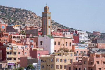 Vista del pueblo de Taghazout en la costa sur de Marruecos