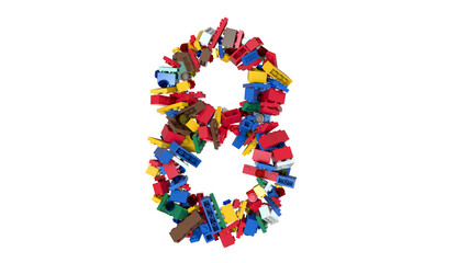 Shuffled Colored Bricks Building Blocks Typeface Text 
8