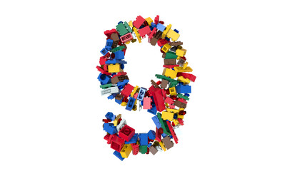 Shuffled Colored Bricks Building Blocks Typeface Text 
9