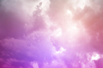 Pink sky background with clouds