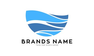 Sea waves icon logo