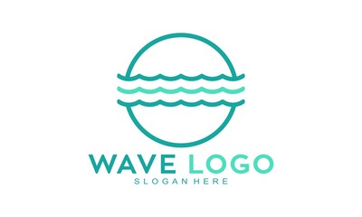 Wave simple vector logo