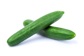 Japanese cucumber isolated on white background